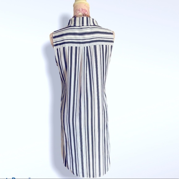 WHBM Striped Button Up Tunic Blouse - Picture 4 of 4